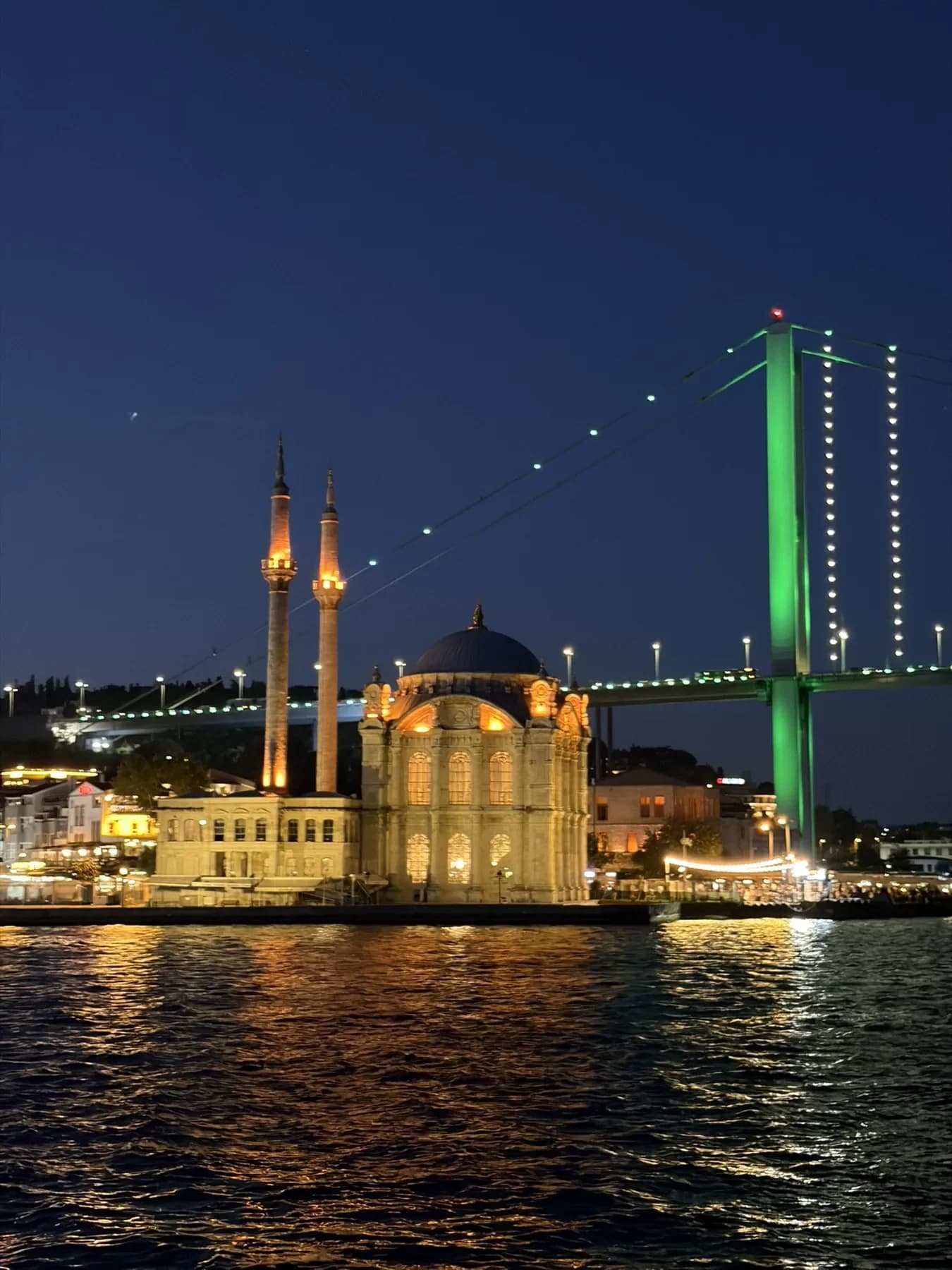 Ortaköy Mosque — The Bridge-Frame Photo From the Water