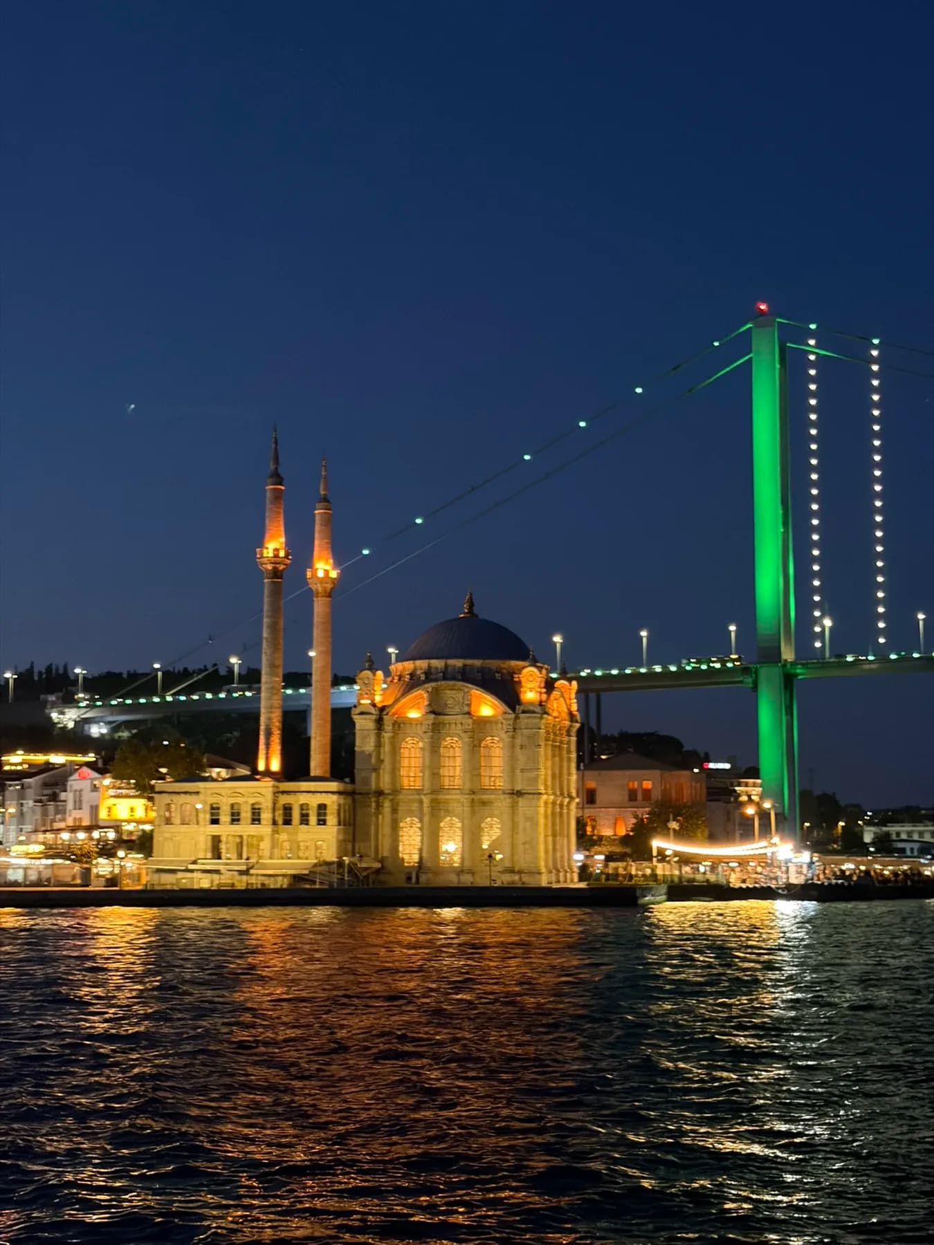 Ortaköy Mosque — The Bridge-Frame Photo From the Water