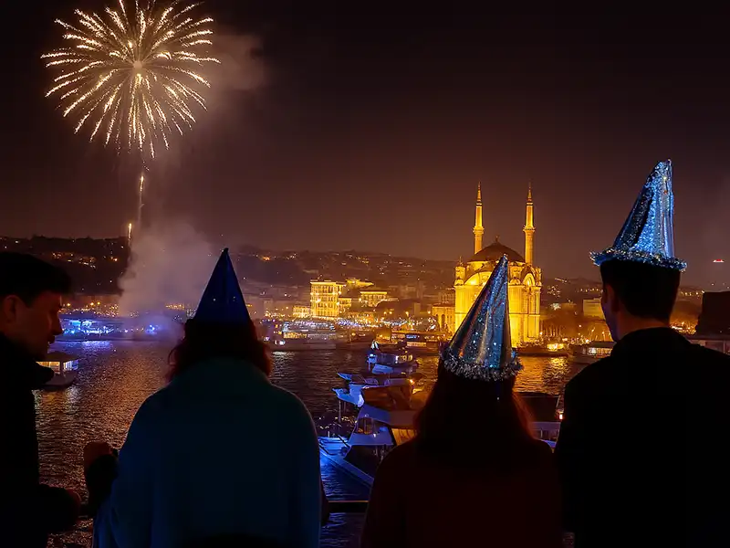 New Year's Eve Party Cruise Istanbul — Eminönü → Full Bosphorus → Fireworks Viewing → Return in Istanbul